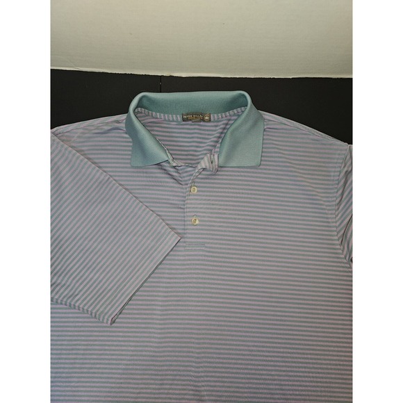 Peter Millar Other - Men Peter Millar Summer Comfort Sport Golf Polo Shirt Size Large Pink/Aqua